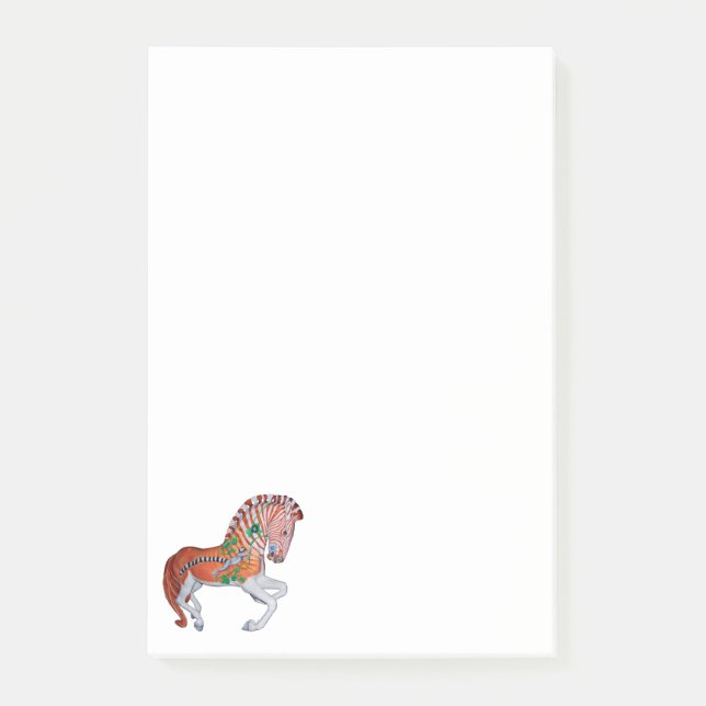 Carousel Animal Quagga Zebra Foto Notes Post-it Klebezettel (Vorderseite)