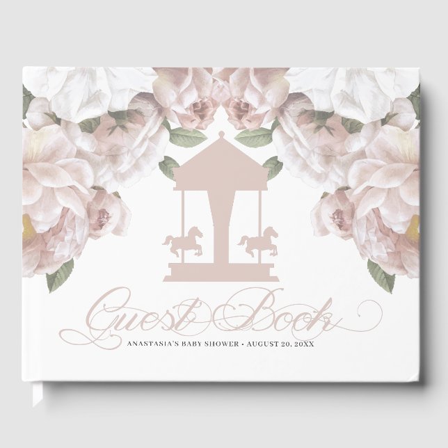 Carousel Baby shower Livre d'Invité (Recto)