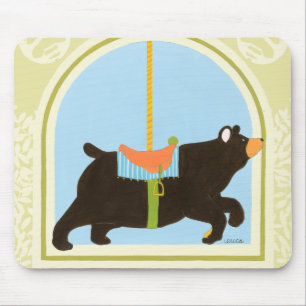 Carousel Bear von June Erica Vess Mousepad