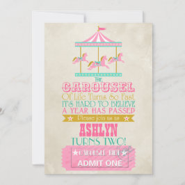 Carousel Birthday Einladung