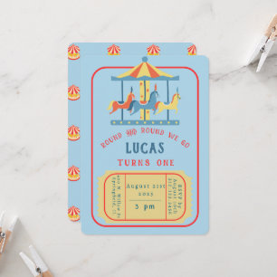 Carousel Birthday Ingnition Einladung
