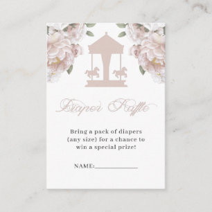 Carousel Diaper Raffles Tickets Begleitkarte