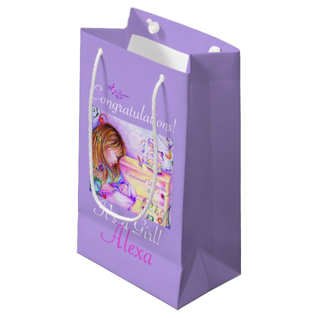 Carousel Dreams Individuell gestaltete kleine Gesc Kleine Geschenktüte (Vorderseite Schrägansicht)