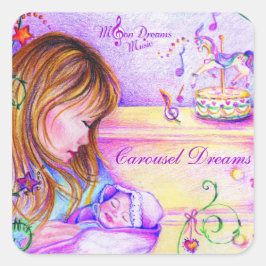Carousel Dreams Square Stickers