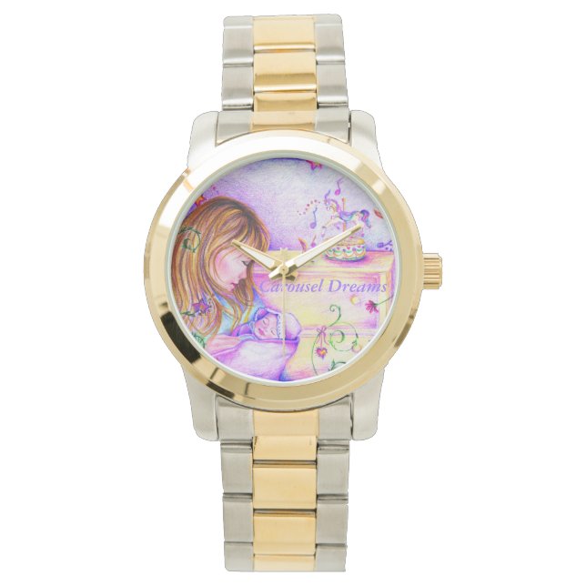 Carousel Dreams Two-Tone mit Gold & Silver Watch Armbanduhr (Vorderseite)