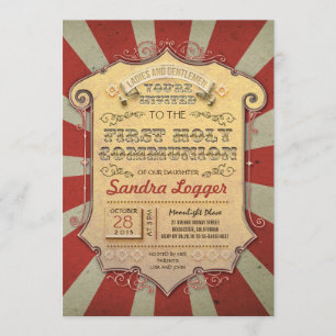 Carousel First Holly Communion Einladung