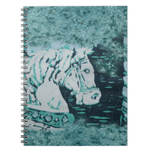 Carousel Horse Aquamarine Notizblock