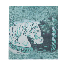 Carousel Horse Aquamarine Notizblock