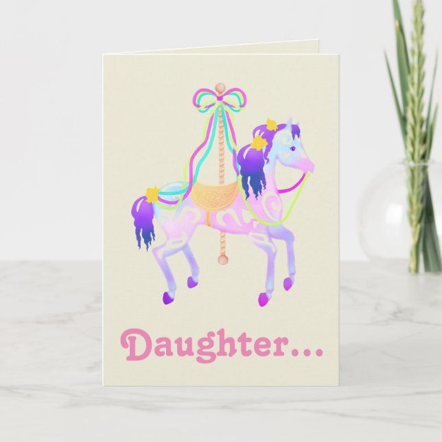 Carousel Horse Birthday card Karte (Vorderseite)