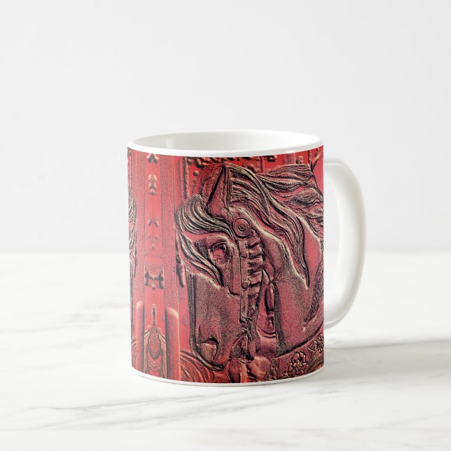 Carousel Horse Digital Art Kaffeetasse (VorderseiteRechts)