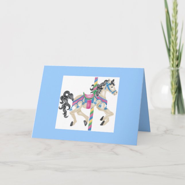 Carousel Horse - Happy Birthday Karte (Vorderseite)
