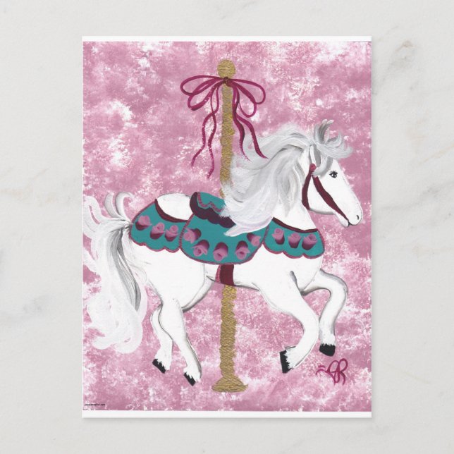 Carousel Horse Postkarte (Vorderseite)