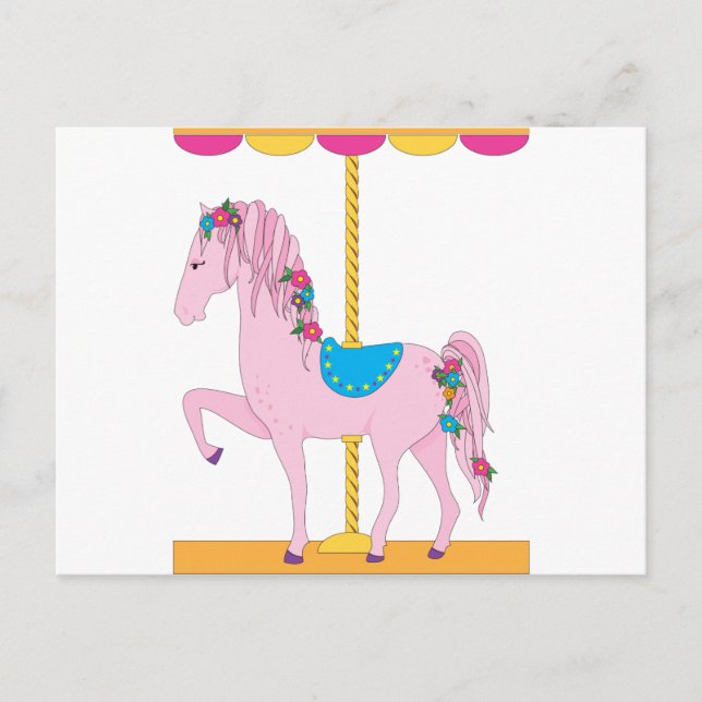 Carousel Horse Postkarte (Vorderseite)