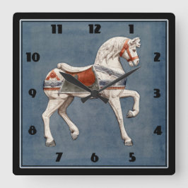 Carousel Horse von Henry Murphy Quadratische Wanduhr