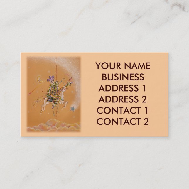 Carousel Jester, Business Visitenkarte (Vorderseite)