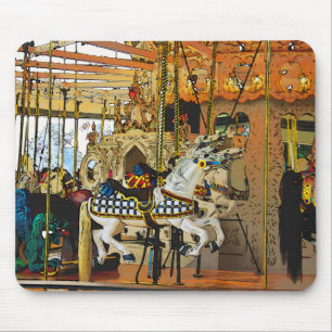 Carousel Magic - Merry-go-Round Mousepad