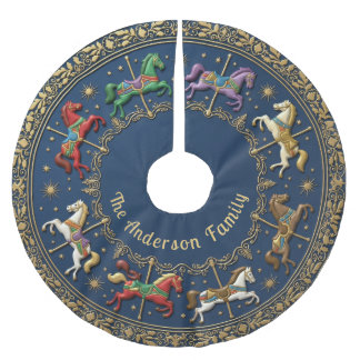 Carousel of Christmas Dreams Polyester Weihnachtsbaumdecke