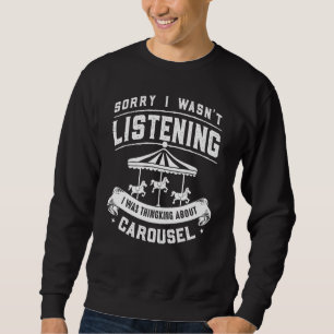 Carousel Pferd Tornado Karneval Reiten Vergnügungs Sweatshirt
