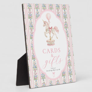 Carousel Pink Karten und Geschenke Unterschrift Fotoplatte