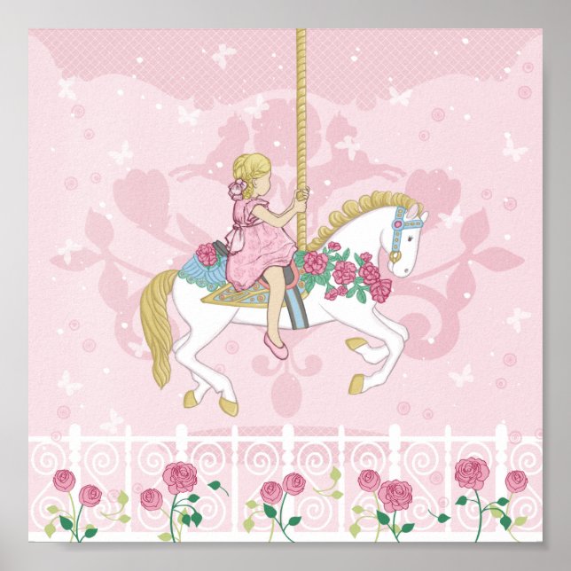 Carousel Pony Girls Room Poster (Vorne)