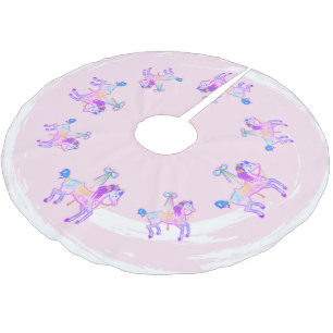 Carousel Pony-Rock Polyester Weihnachtsbaumdecke