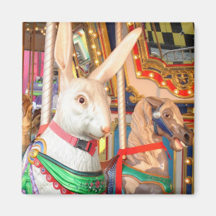 Carousel Rabbit Magnet