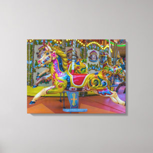 Carousel vue cheval impression de toile