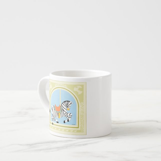 Carousel Zebra von June Erica Vess Espressotasse (Vorderseite Links)