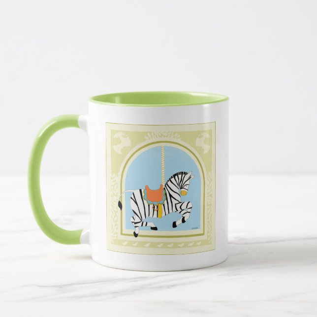 Carousel Zebra von June Erica Vess Tasse (Links)