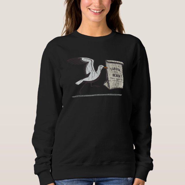 Carova Beach  NC Summertime Vacationing Seagull Lu Sweatshirt (Vorderseite)