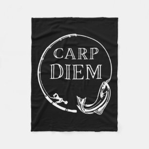 Carp Diem Seize der Carp Funny Fishing Carem Diem Fleecedecke