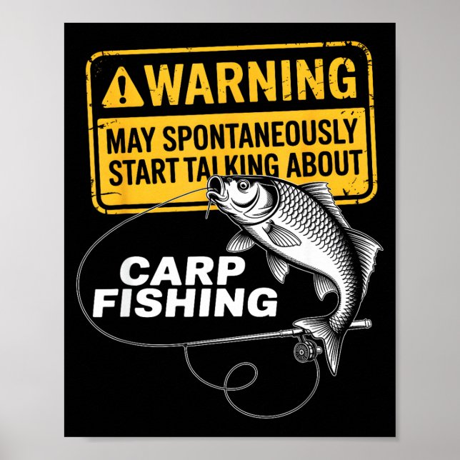 Carp Fishing Design For Men Funny Catfish And Carp Poster (Vorne)