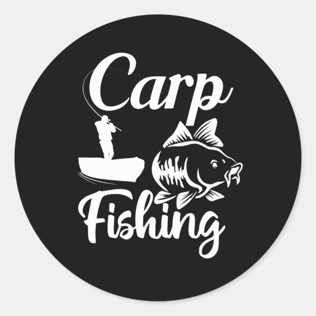 Carp Hunter Fischerei Fischer Angler Runder Aufkleber (Vorderseite)