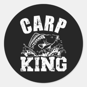 Carp King Fishing Runder Aufkleber