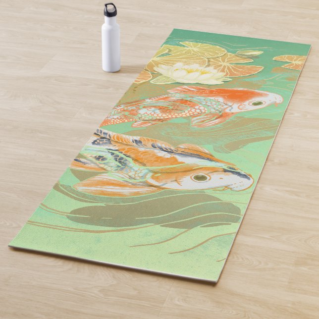 Carp Koi Fish Water Lily Pond Yoga Mat Yogamatte (Beispiel)