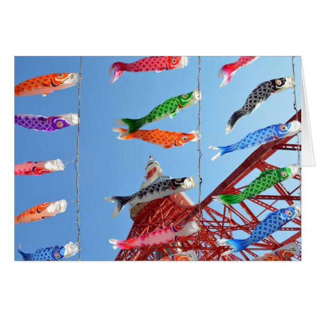 Carp Streamers (Koinobori) im Tokyo Tower (Vorderseite (Horizontal))