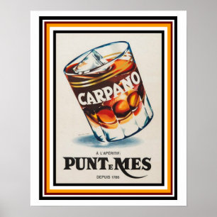 Carpano L'apertif Poster Publicité Vintage Françai