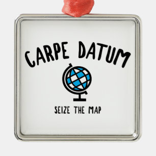 Carpe Datum Seize der Karte Ornament Aus Metall