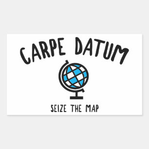 Carpe Datum Seize der Karte Rechteckiger Aufkleber