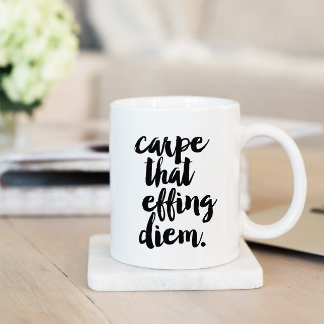 Carpe, die sich auf Diem Quote Tasse (Von Creator hochgeladen)