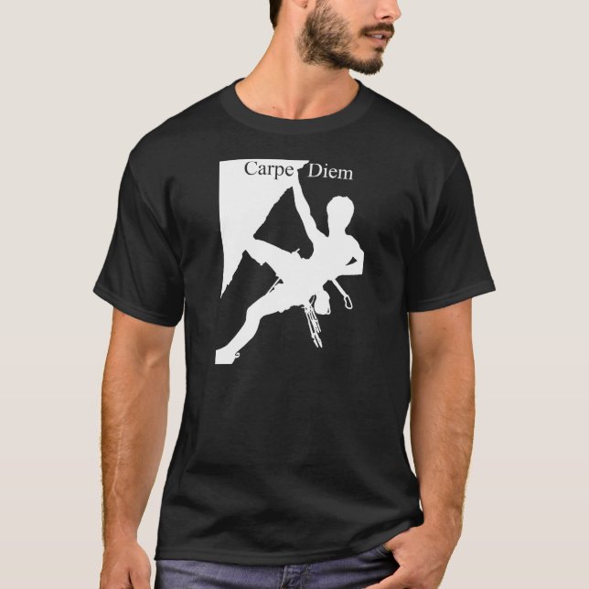 Carpe Diem Bergsteiger T-Shirt (Vorderseite)