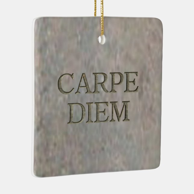 Carpe Diem carré ornement en pierre (Droite)