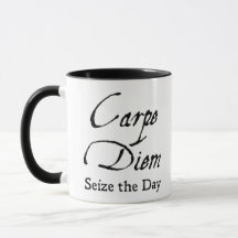 Carpe Diem Dark Academic Schwarz-Weiß Vintage