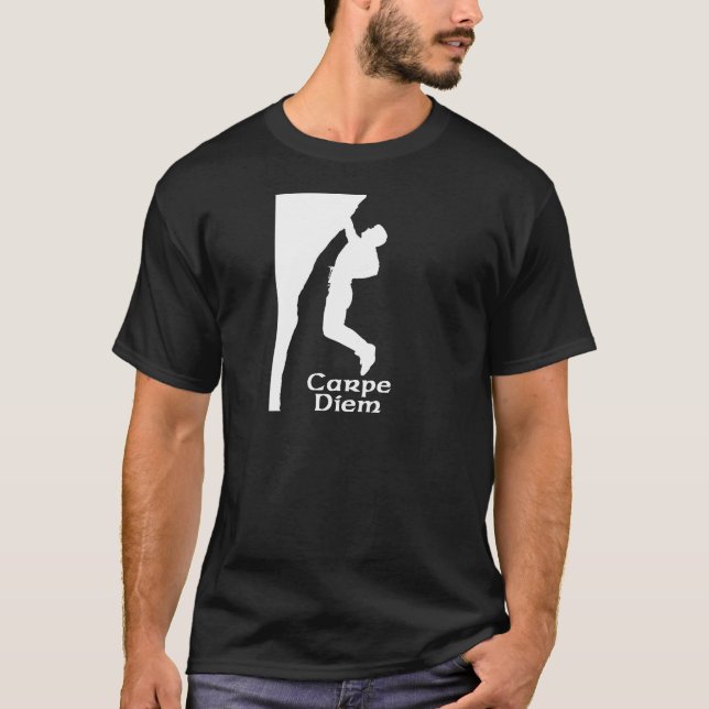 Carpe Diem, das #3 klettert T-Shirt (Vorderseite)