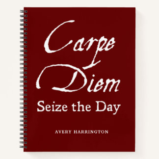 Carpe Diem Dead Poets Society Inspiration Orange Notizbuch