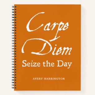 Carpe Diem Dead Poets Society Inspiration Orange Notizbuch