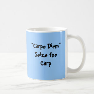 "Carpe Diem " ergreifen den Karpfen Kaffeetasse