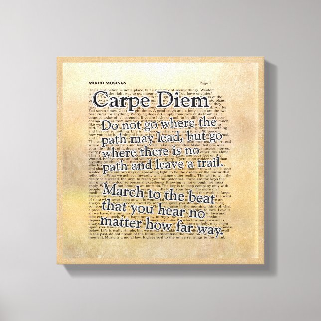 Carpe Diem et plus encore — Impression d'art en to (Recto)