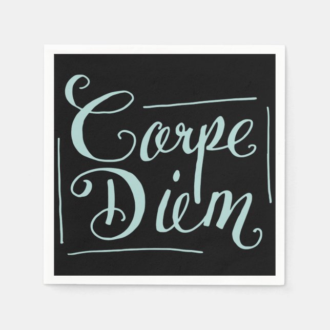 Carpe Diem Extravagant Serviette (Vorderseite)