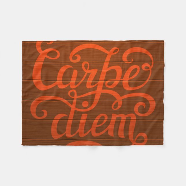 Carpe Diem Fleecedecke (Vorderseite (Horizontal))